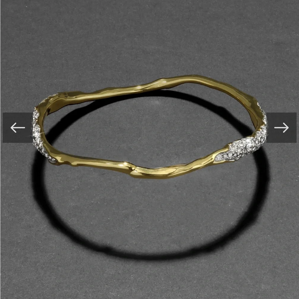 Alexis Bittar Gold and Silver Textured Bracelet